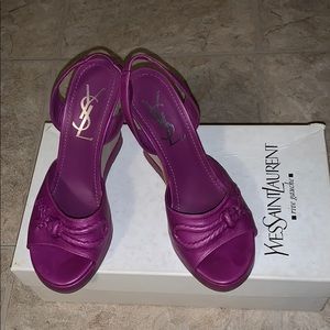 NEVER WORN YSL CHARMS SLINGBACK INDIAN ORCHIDEA